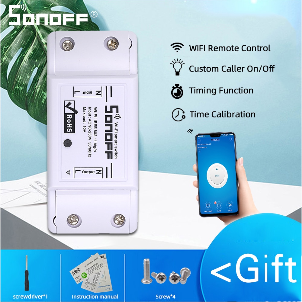 Itead sonoff mini basic gjør-det-selv wifi-bryter 2ch- veis smart bryter timer lysbryter stemme fjernkontrollmodul arbeid med alexa