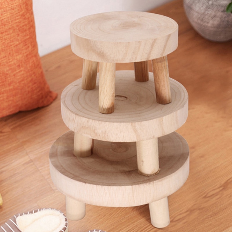Mini Wooden Bench Stand, Plant Stand, Flower Pot Stand, Pot Stand, Support Indoor Natural