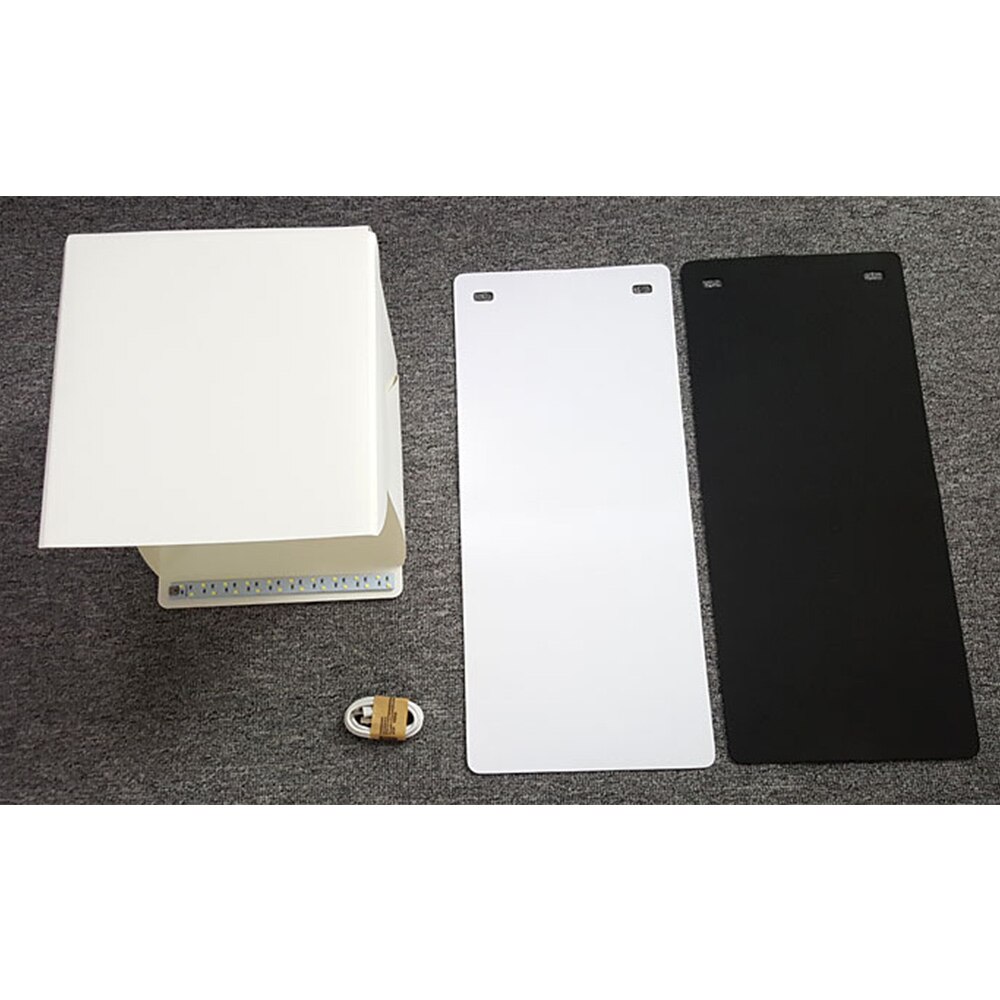 Mini Folding Lightbox Portable 23cm/9" Photography LED Light Room Photo Studio Light Tent Soft Box Backdrops Kit for DSLR Camera