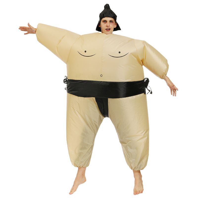 Disfraz de luchador de Sumo para niños, traje inflable de soplado, vestido de de Cosplay para chico y adulto