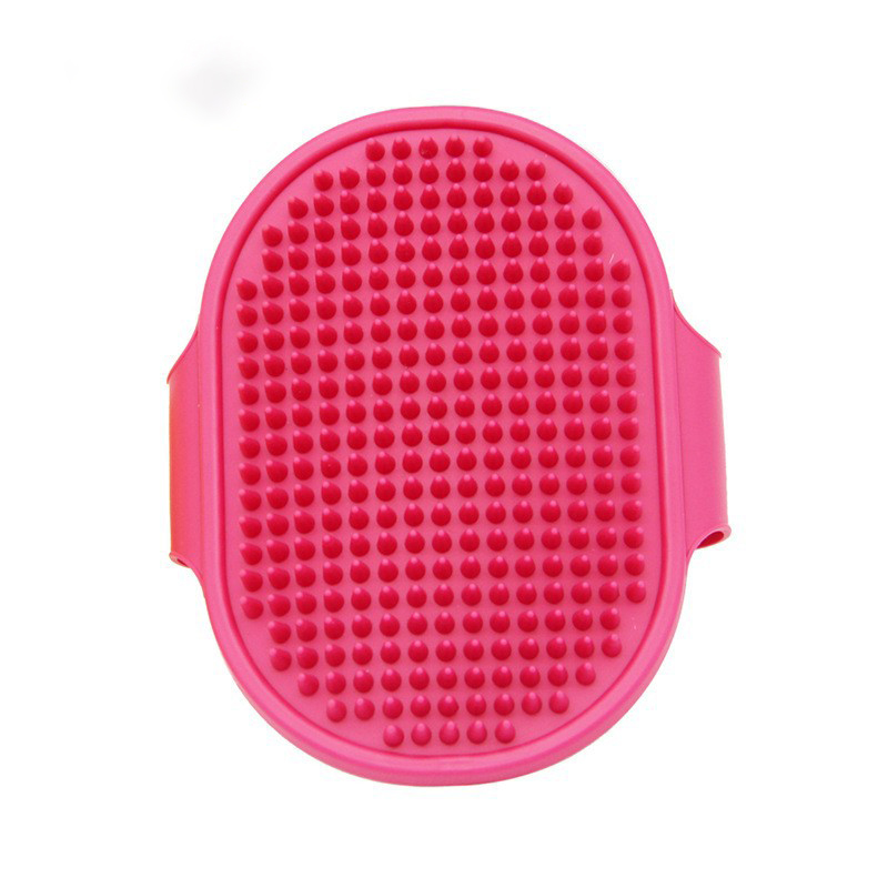 Brosse en caoutchouc souple pour chien et chat, peigne de bain en Silicone pour animaux de compagnie, peigne de Massage, épilateur, fournitures pour animaux de compagnie, toilettage pour chien, équipement de nettoyage: Rouge