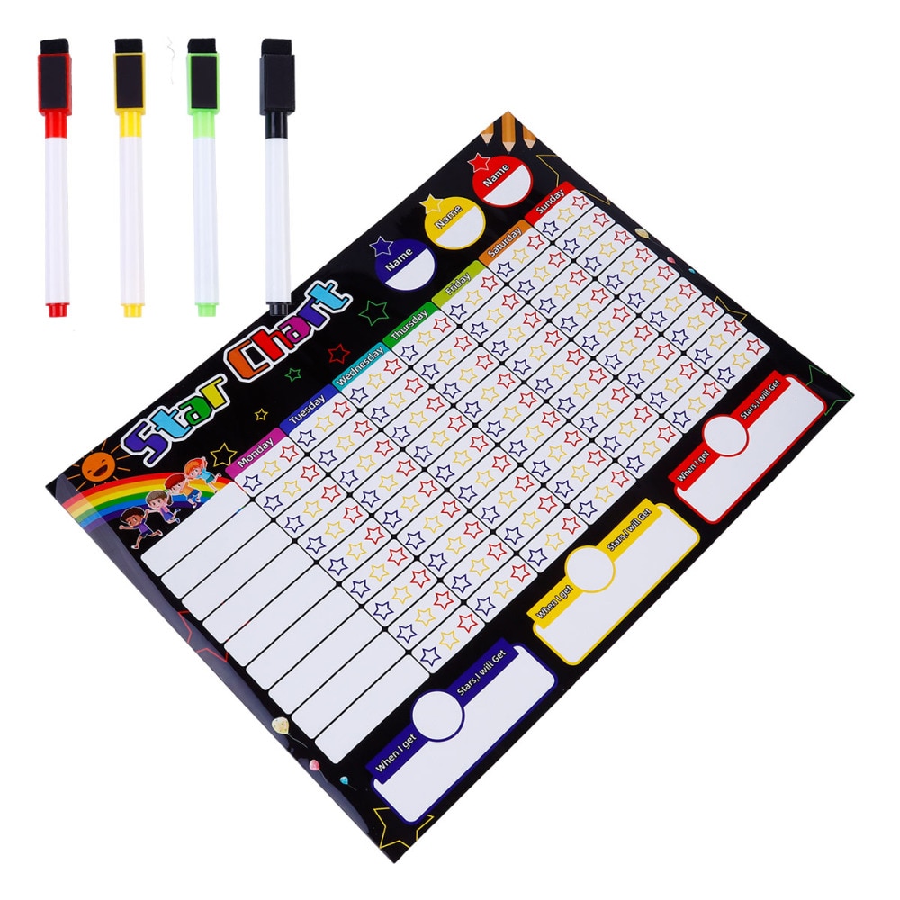 Child Daily Weekly Planner Magnetic Kids Schedule Chart TO-Do-List Planner