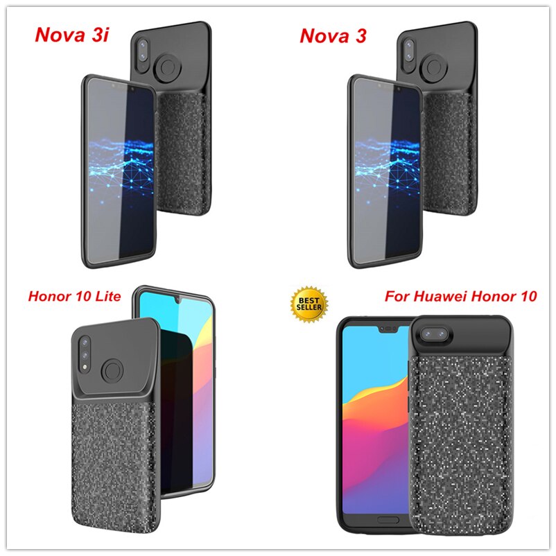 Per Huawei Honor 8 9 10 10 Lite 8X Gioco Nova 3 3i Capacità Della Batteria Cassa di Batteria Esterna di Caso Del Caricabatteria della copertura della Banca di Potere