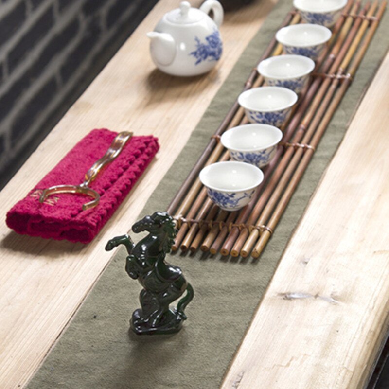 Caballo de Jade que cambia de Color, auténtico caballo de juego para el éxito en la ceremonia del té, accesorios de bandeja de té, adornos del zodiaco