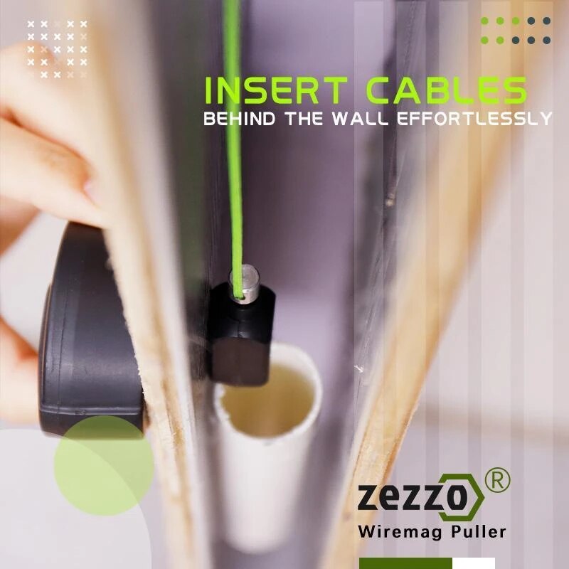 In Stock Zezzo WireMag Puller Wire Guider 6M Cable Through Aiding Tools Wall Through Magnetic Threader Cable Puller for Wiring