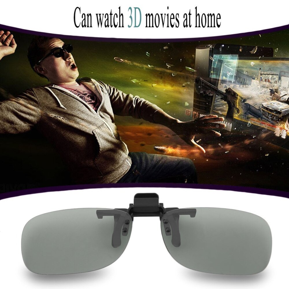 3D Light Weight Man Woman Clip On Type Passive Circular 3D Glasses Clip For 3D TV Movie Cinema