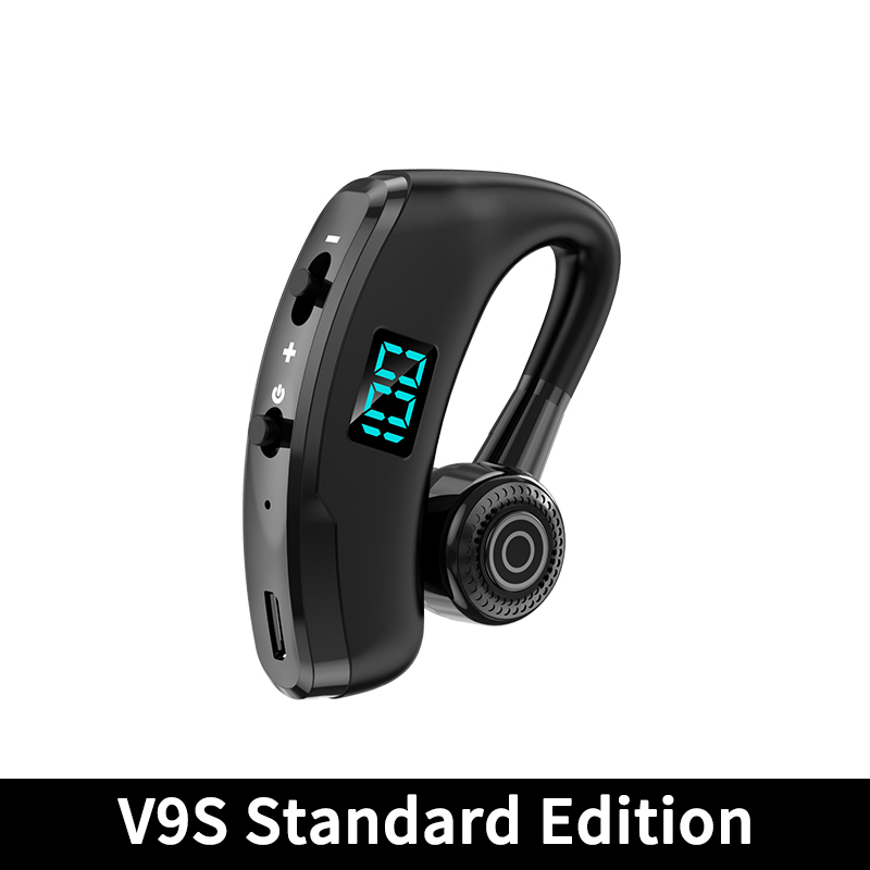 V8S/V9S auricular Bluetooth 5,0 auriculares inalámbricos manos libres de negocios auriculares deportivos estéreo impermeables Haedset con micrófono: Verde