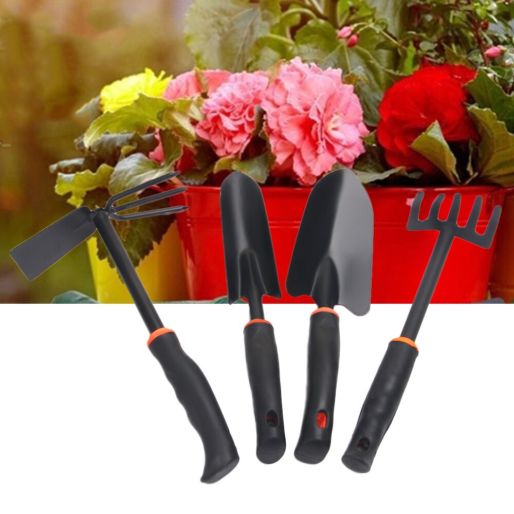 Durable Plastic Handle Shovel Hand Weeding Fork Transplanting Digging Tool Trowel Shovel 5 Pronged Rake For Garden Planting