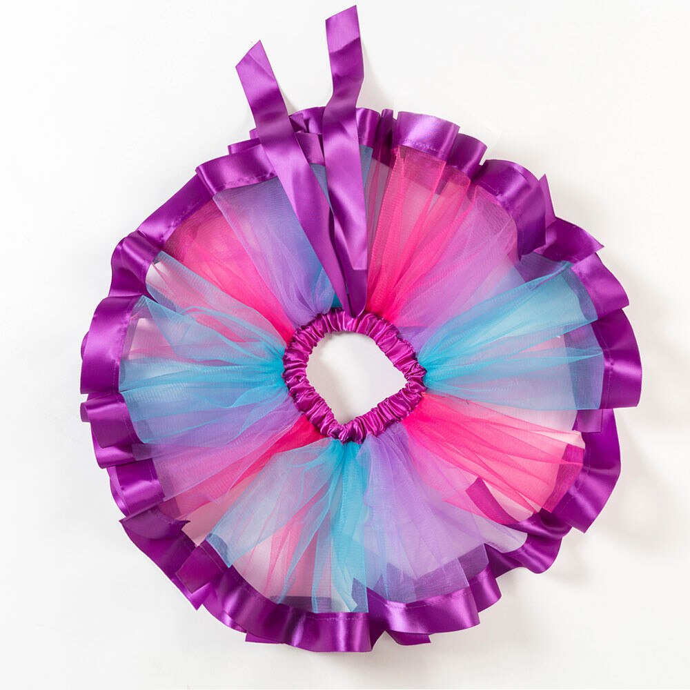 Gonna Tutu per bambina gonne per bambina Mini Pettiskirt Dance Rainbow Tulle gonna principessa per bambini abbigliamento estivo per bambini colorato