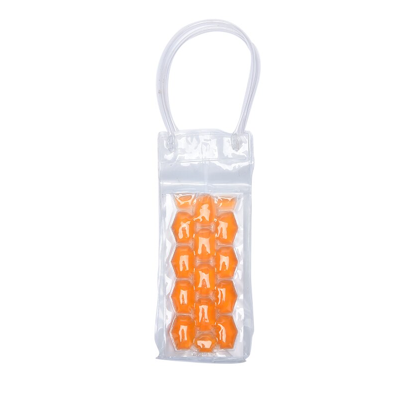 Bouteille de vin congélateur sac refroidissement refroidisseur sac de glace bière refroidissement Gel support transporteur Portable liqueur glace-froid outils: Orange