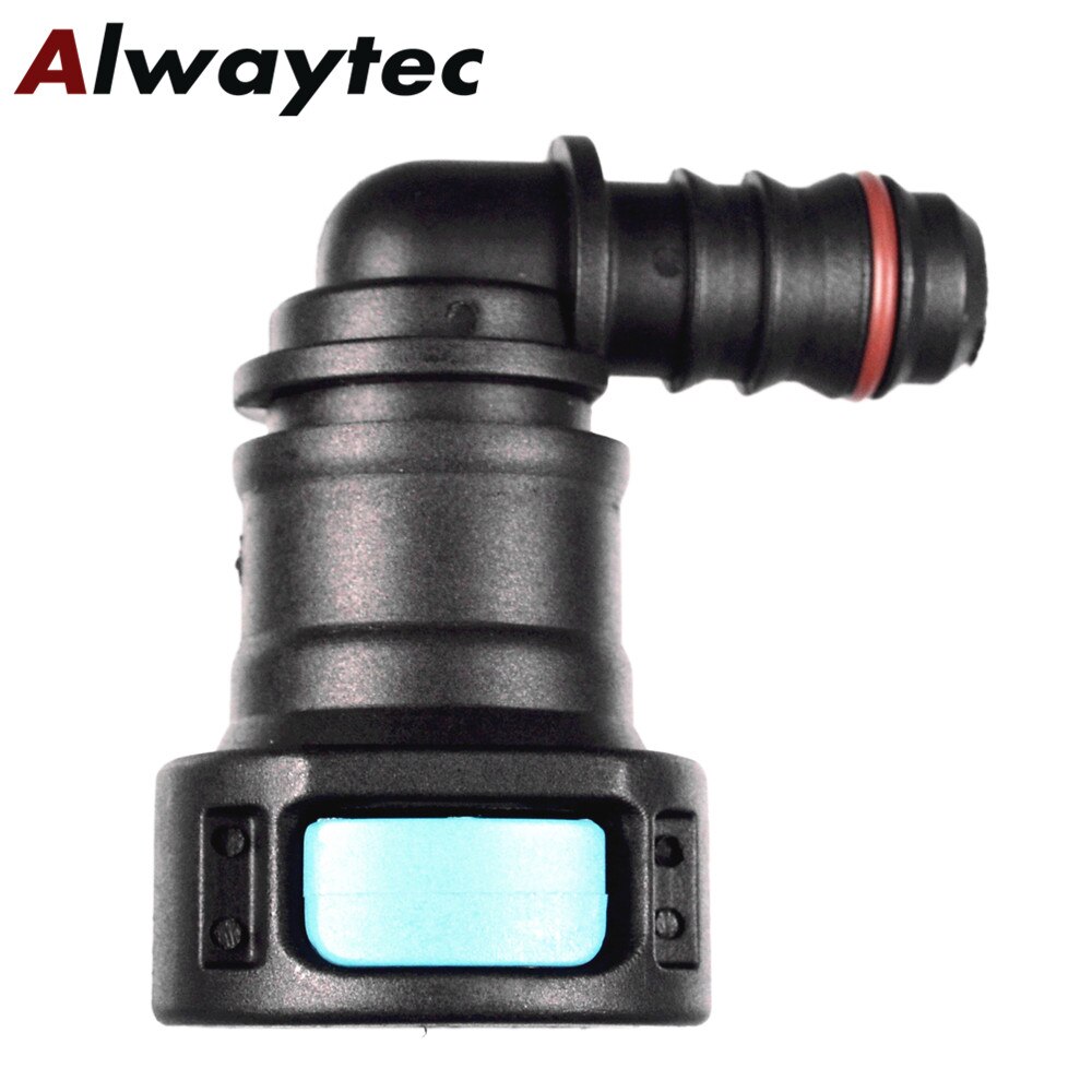 Auto parts 11.8mm SAE1/2 Large Hose Connector Fuel Line Fitting Connector Elbow Plastic Coupling: G52 ID9-5PCS