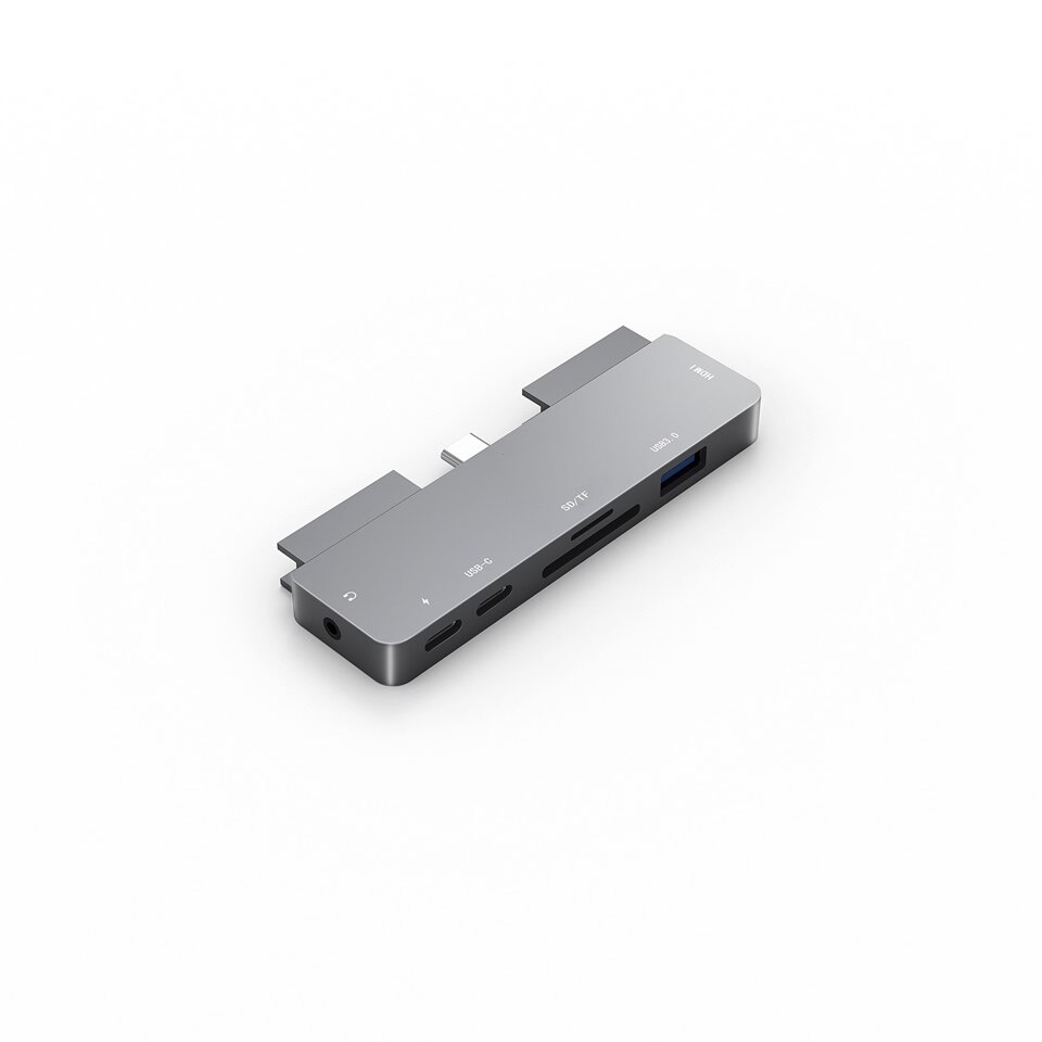 OUTMIX USB C Hub to 4K HDMI Adapter with USB-C PD TF SD USB 3.0 3.5mm Jack Port USB Type C Dock for iPad Pro Macbook Pro/Air