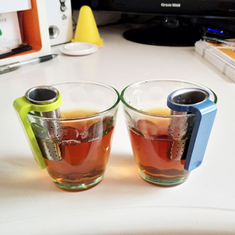 Rvs Thee Zetgroep Losse Blad Thee Diffuser Zeef Herbal Spice Filter Drinkware Thee Accessoires Met Handvat Hanger