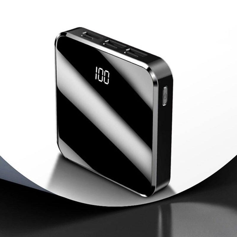 30000mAh QI kabellos Energie Bank 3 USB Digital Anzeige LED-leuchten Externe Batterie Tragbare Schnelle Ladegerät für Iphone Samsung: schwarz