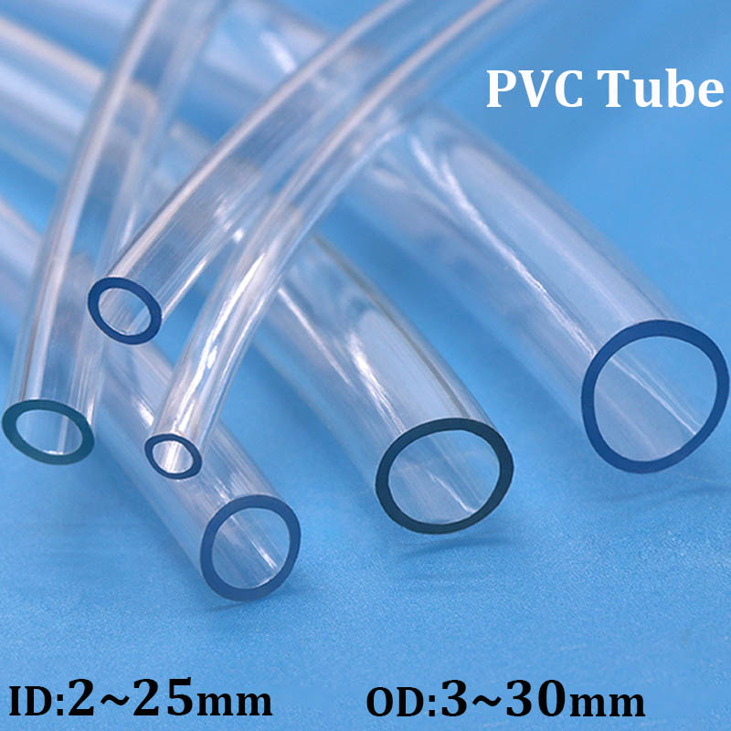 Läpinäkyvät pvc-muoviletkut vesipumpun putki 2 3 4 5 6 7 8 9 10 12 13 14 16 18 19 20 25mm sisähalkaisija  od 3-30mm