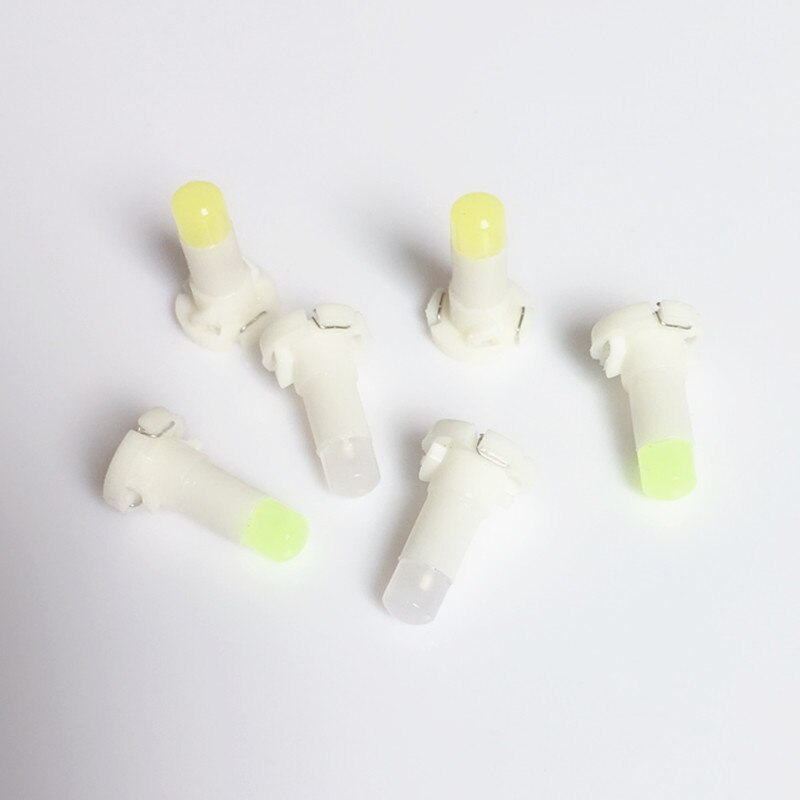 10PCS T4 T4.2 LED COB 1SMD 12V Dashboard Winding Light Bulbs Warning Indicator Light Interior Light White Red Blue Green