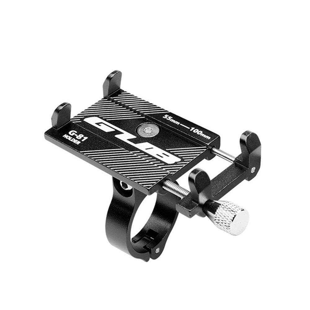 GUB Aluminum Bicycle Phone Holder Universal Bike Motorcycle Handlebar Clip Stand Mount Cell Phone Holder Bracket: black