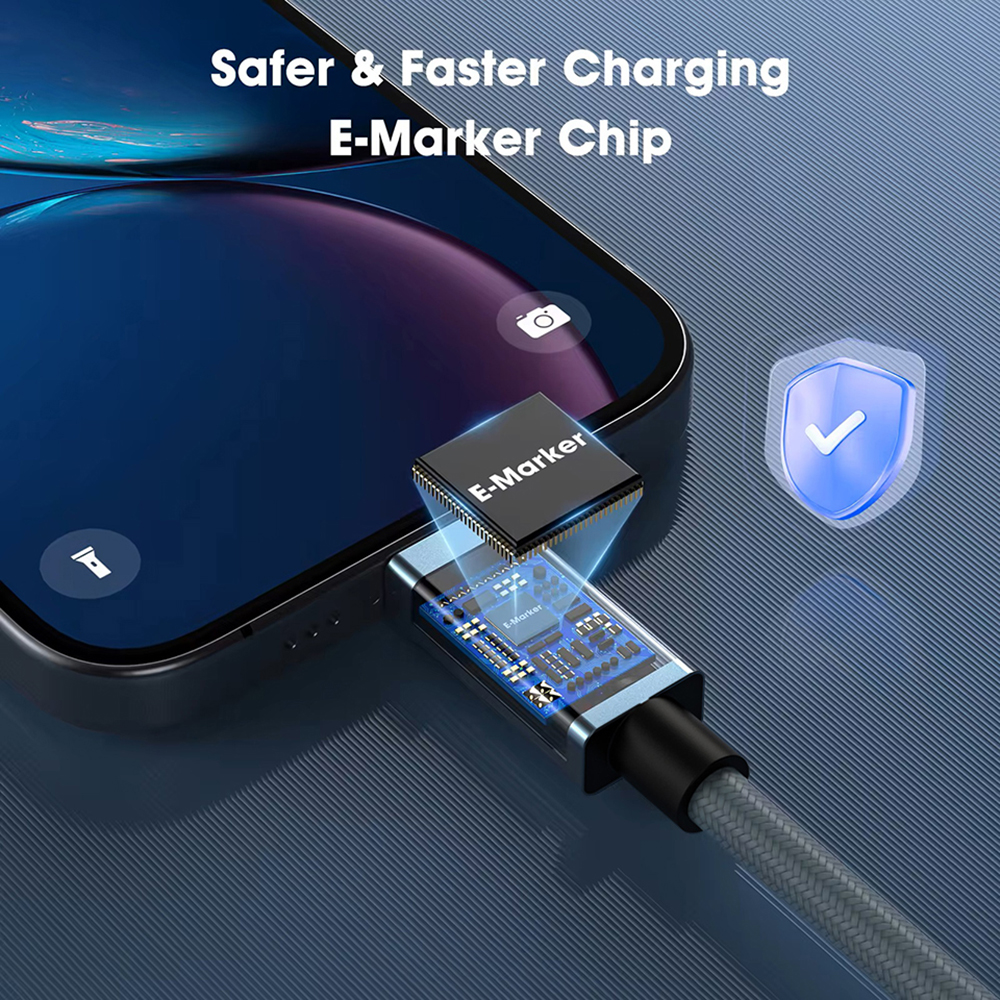 UGOURD Thunderbolt 4 tipo C 40Gbps USB4 Cable USB C a USB C 240W Cable de carga rápida Thunderbolt3 para egpu SSD iPad MacBook Air