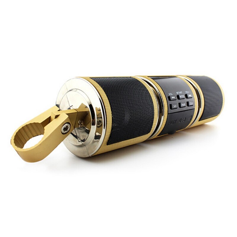 Reproductor de música de moto FM Radio Bluetooth motocicleta impermeable manillar Audio amplificador estéreo sistema de altavoz MP3 USB 12V