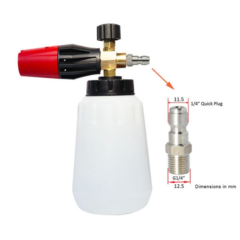 Hogedrukreiniger Sneeuw Foam Quick Connector 1/4 Inch Te Spuiten-Gun Wand Lance Adapter Quick Disconnect Release Montage