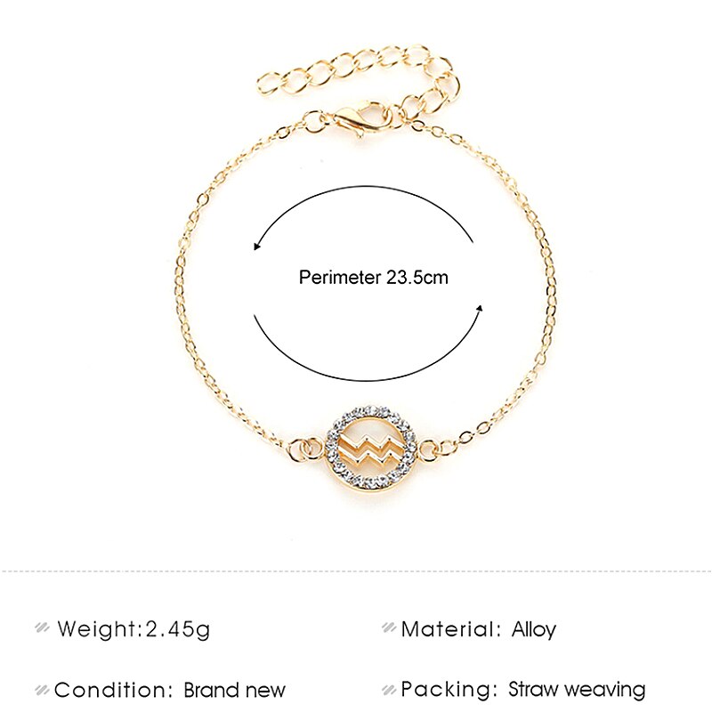Wrap Armband Twaalf Sterrenbeelden Armband Gouden Weegschaal Schorpioen Maagd Vrouwen Stijl Wrap Armband Sieraden