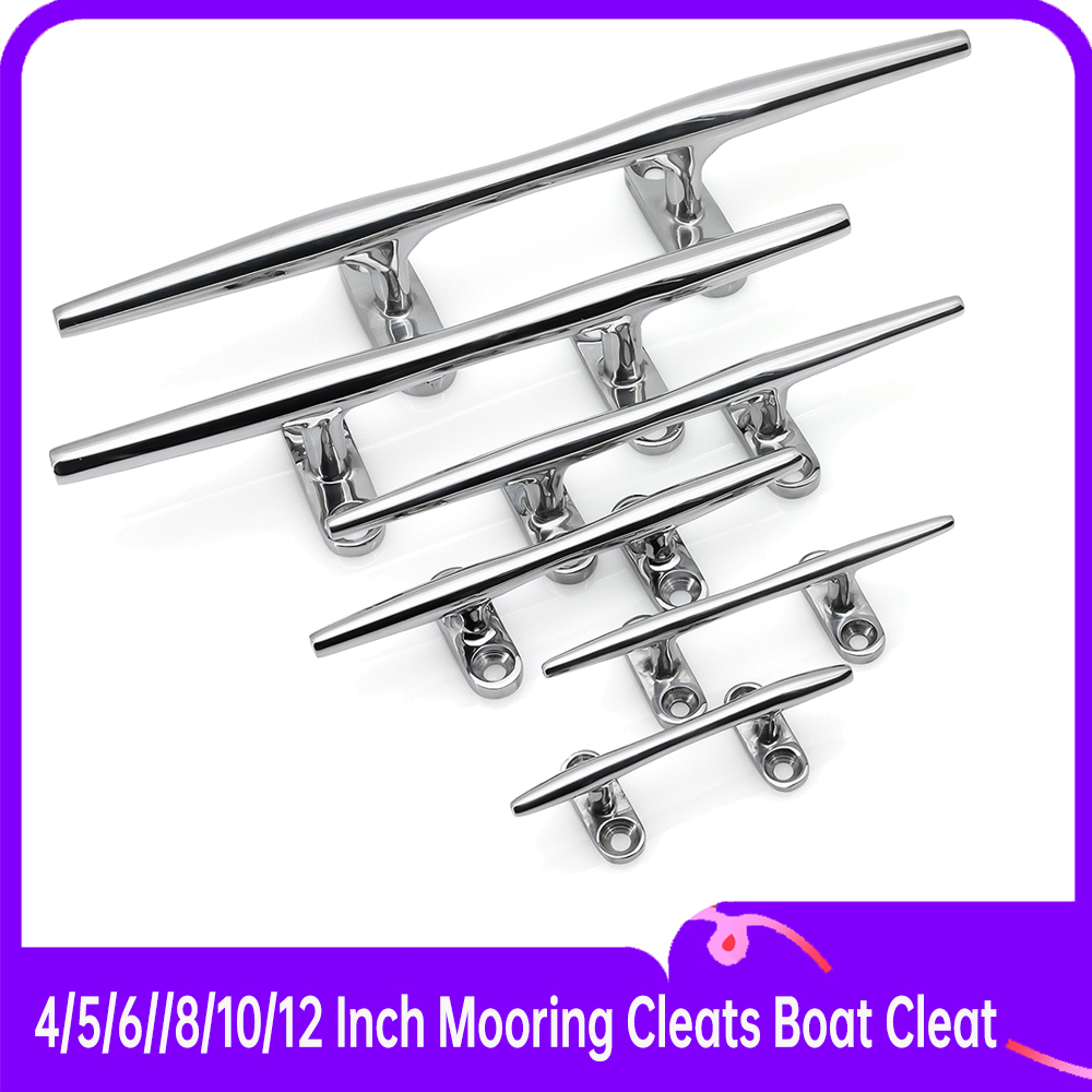 4/5/6 // 8/10/12 Inch Ligplaats Schoenplaten 316 Roestvrijstalen Boot Klampen Lage Platte Klamp Zware Boot Holle Basis Schoenplaatjes Voor Boot