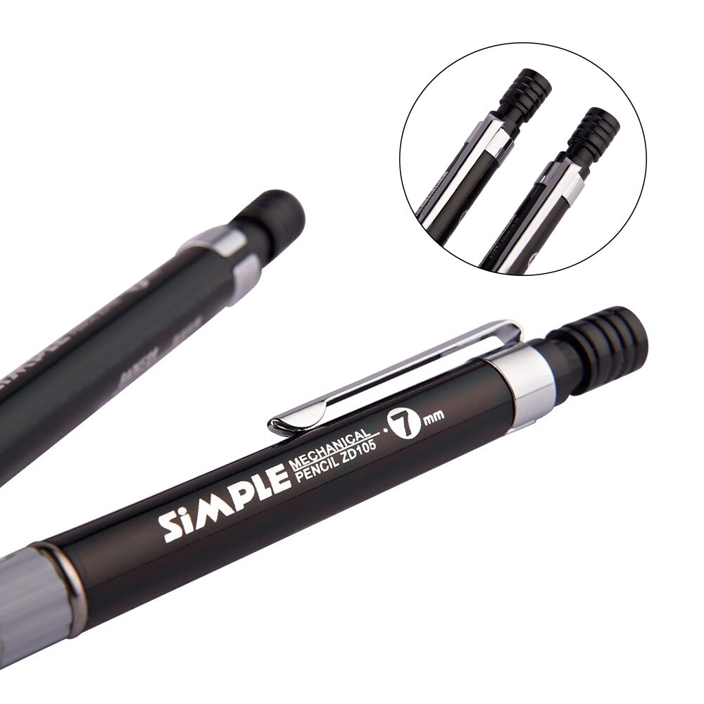 Umitive 0.5mm/0.7mm HB Mechanical Automatic Pencil With Eraser For Kids Exams Sketch Drawing School Supplies Stationery