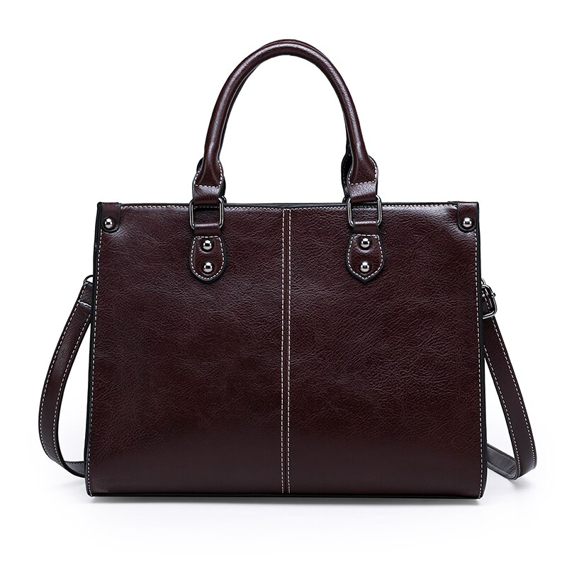 Olsitti Luxe Vrouwen Handtassen Tassen Grote Draagtas, pu Lederen Schoudertassen Voor Vrouwen Beroemde Bolsos Mujer: Dark Brown