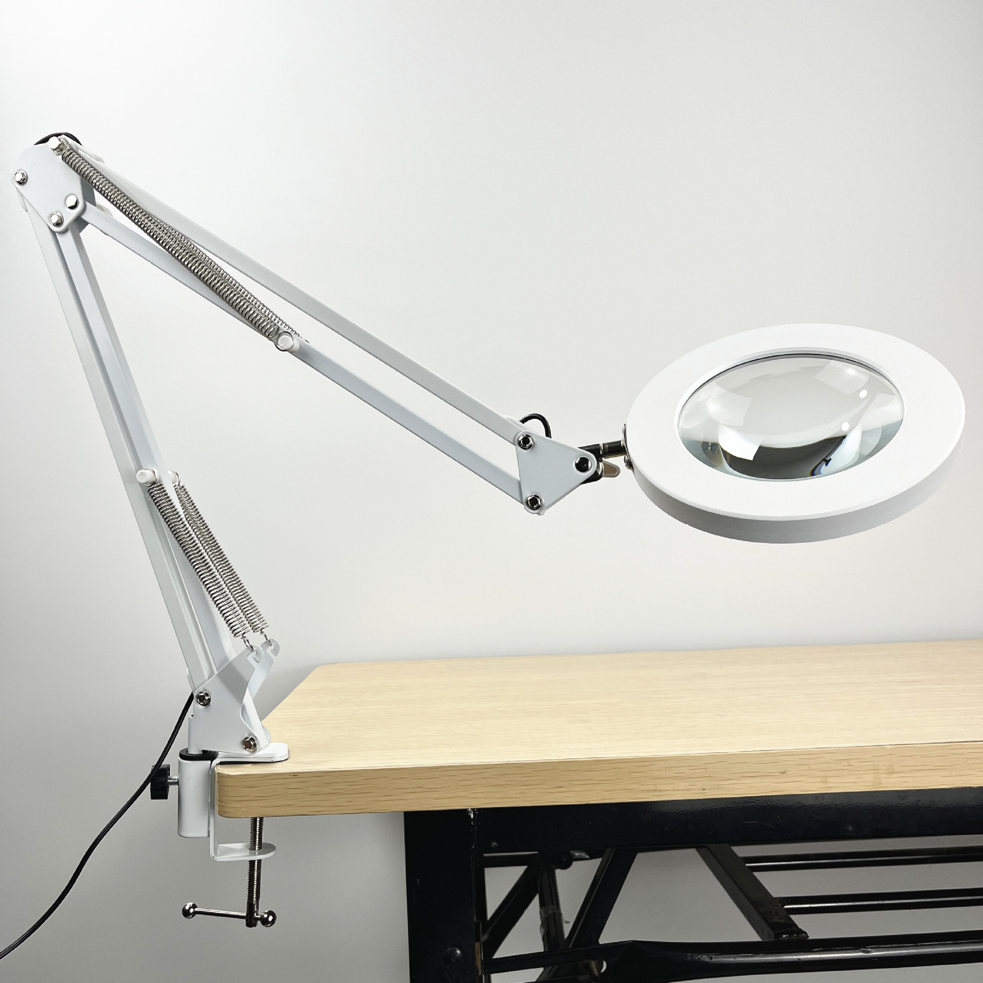 10x bureauvergrootglazen met lamp, hoge resolutie, schoonheidsleeslamp, reparatie van elektronische printplaten, bureaulamp, graveren, lassen: Bruin