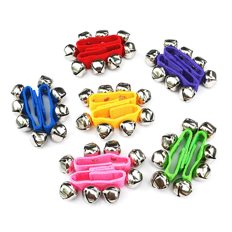 2Pcs Newborn Baby Rattle Toys Jingle Hand Bell Wrist Bracelet Developmental Toys For Kids Toddlers 0 6 12 13 24 Months