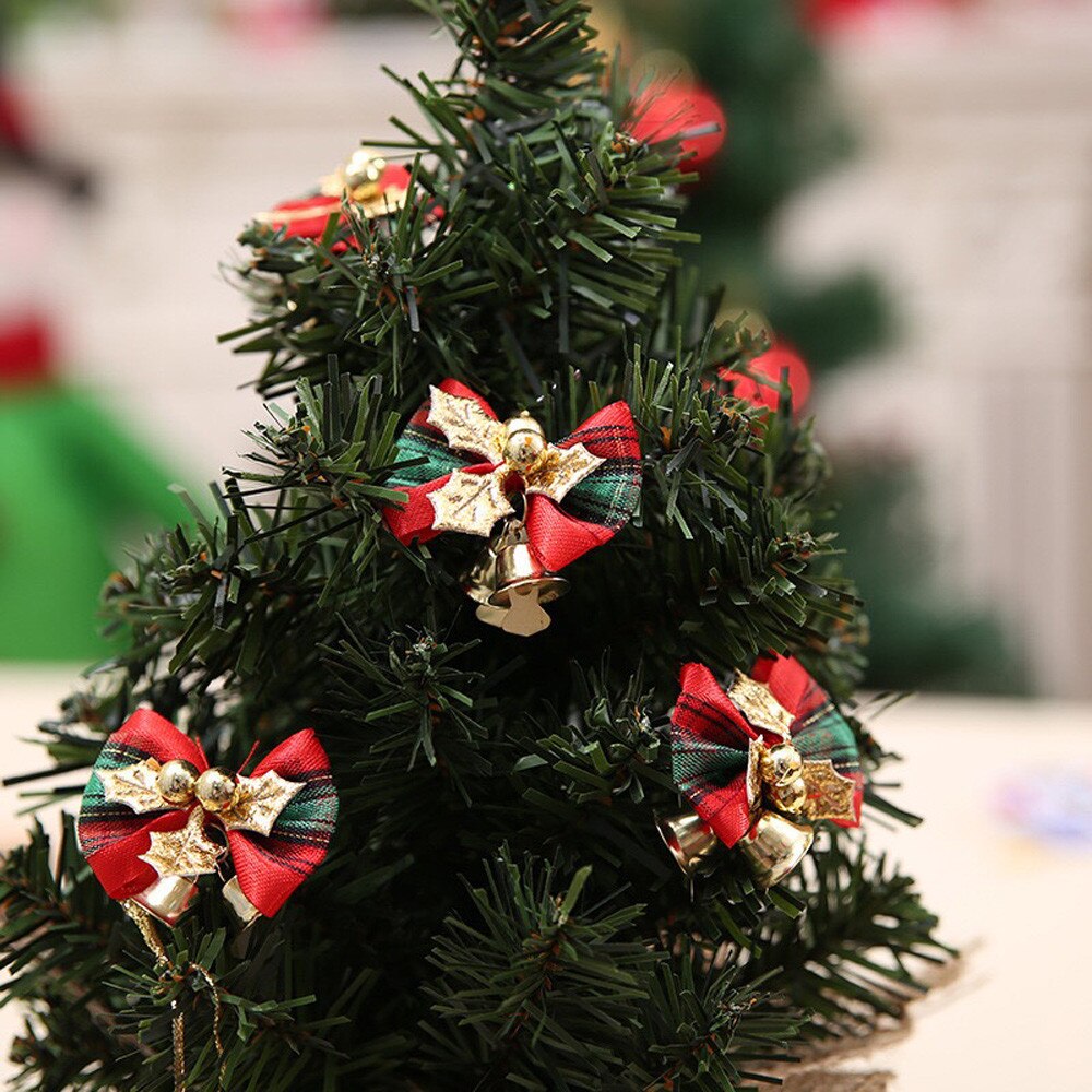 10Pc Kerstboom Decoratie Xmas Strik Bell Party Garden Wedding Ornament Home Strik Klokken