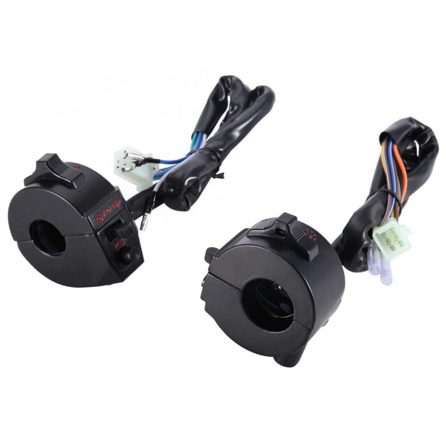 1 Pair of Universal 22mm Motorcycle Handlebar Switch Control Left &amp; Right Side Horn Motorcycle Parts