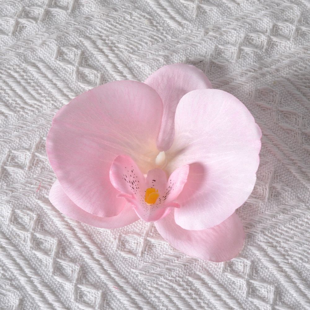 broszka DIY biżuteria zrobienie rękodzieło symulowane kwiat Wykonany ręcznie Akcesoria stroik motyl orchidea kwiat dekoracja spinka do włosów prezent: BIAŁY