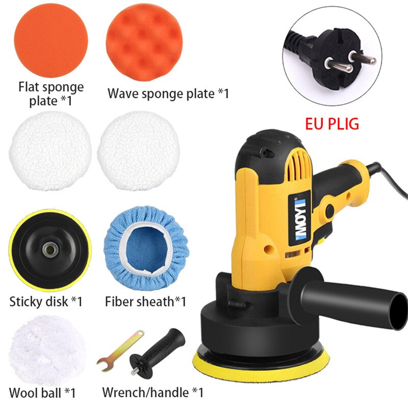 Car Polishing Machine DA 5inch 125mm Orbit Dual Action Auto Polisher Variable Speed Sander Buffing Car Waxing Tools and Machine: EU