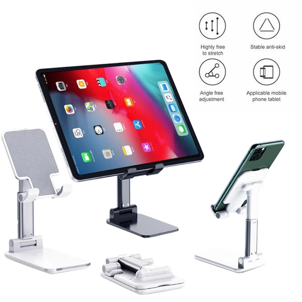 Bureau Mobiele Telefoon Houder Stand Opvouwbaar Extend Ondersteuning Universele Tablet Desktop Houder Voor Iphone Ipad Xiaomi Huawei Beugel