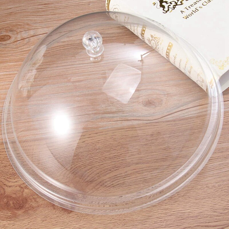 Round Food Meal Cover, -Resistant Transparent Food Cover, Bread and Snack Acrylic Preservation Cover, Dust Cover