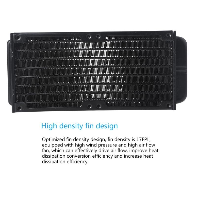 02DD 10 Rohr Aluminiumwärme -Wärmetauscher Kühler für PC CPU CO2 CO2 COOL SYSTEM COMPUTER G1/4 "Aluminiumkühler mit Rohr