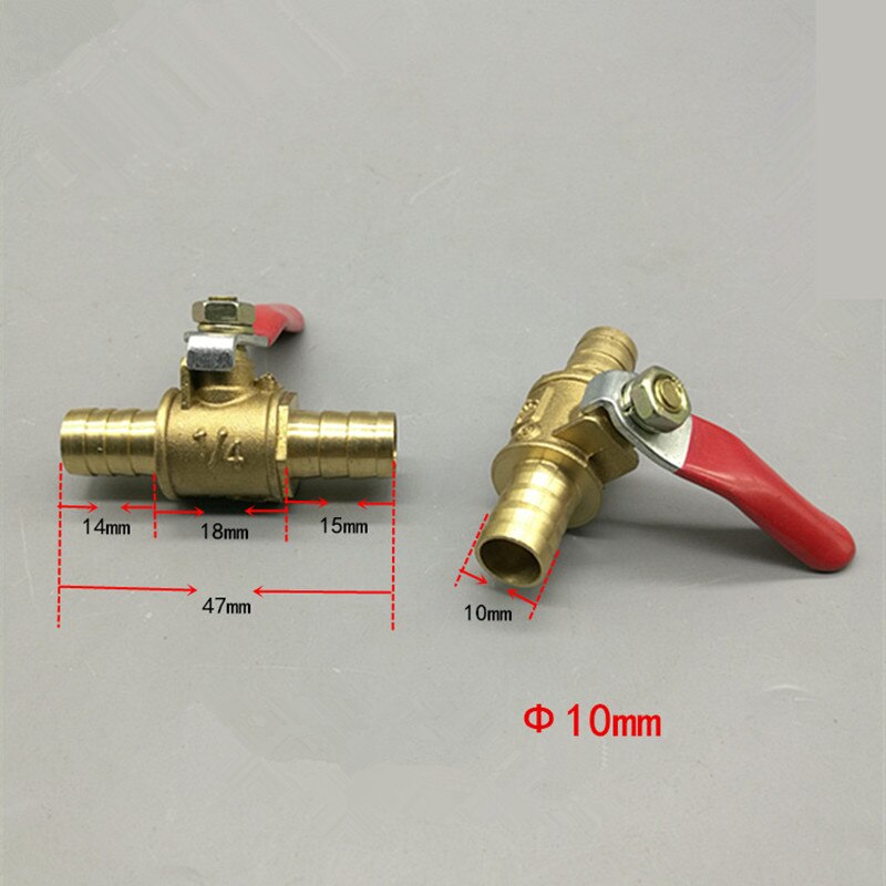6mm-19mm Pneumatische Anschluss Schlauch Widerhaken Durcheinander Wasser Öl Luft Gas Kraftstoff Linie Abschaltung Ball Ventil Rohr armaturen Pneumatische Rohr Schalter