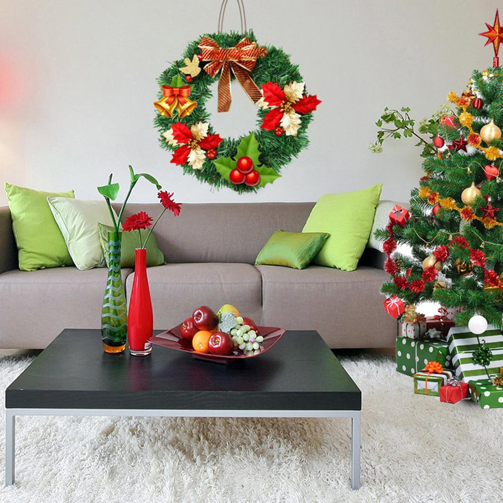 Christmas Garland Green Bare Xmas Door Wreath Christmas Decor