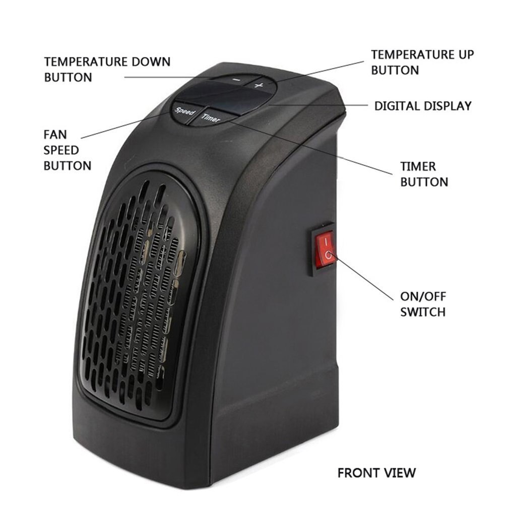 Mini-stikkontakt elektrisk praktisk luftvarmer kraftig varm blæser rum blæserovn radiator varmere til kontorhjem