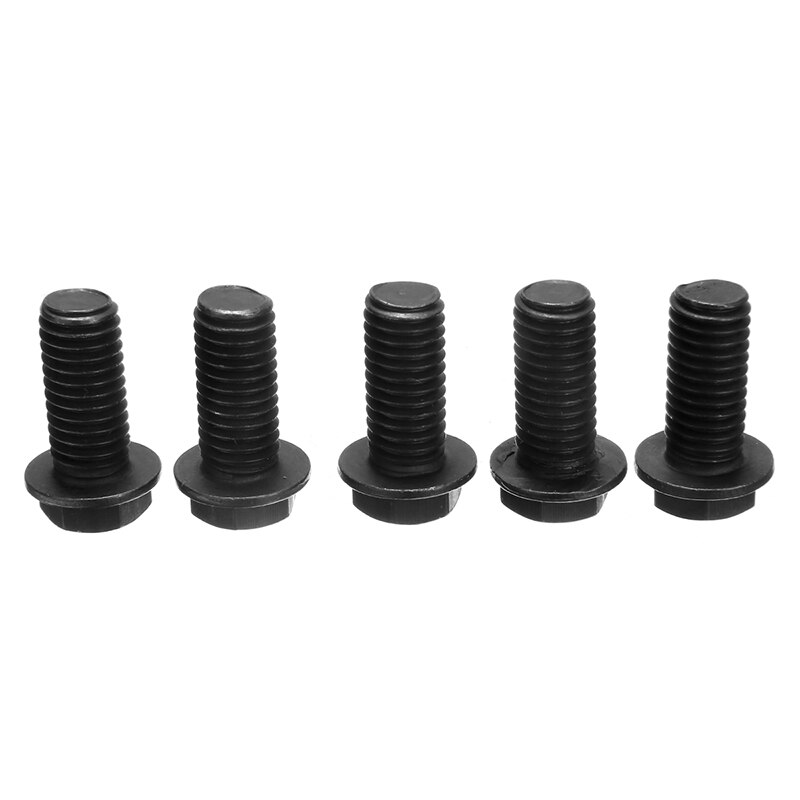 5 stücke M8 x 18mm Sägeblatt Schraube Verknüpfungen Hand Gewinde verhexen Kopf Flansch Schneiden Maschine Anti-gewinde schraube Schwarz Metall Sägeblatt Bolzen