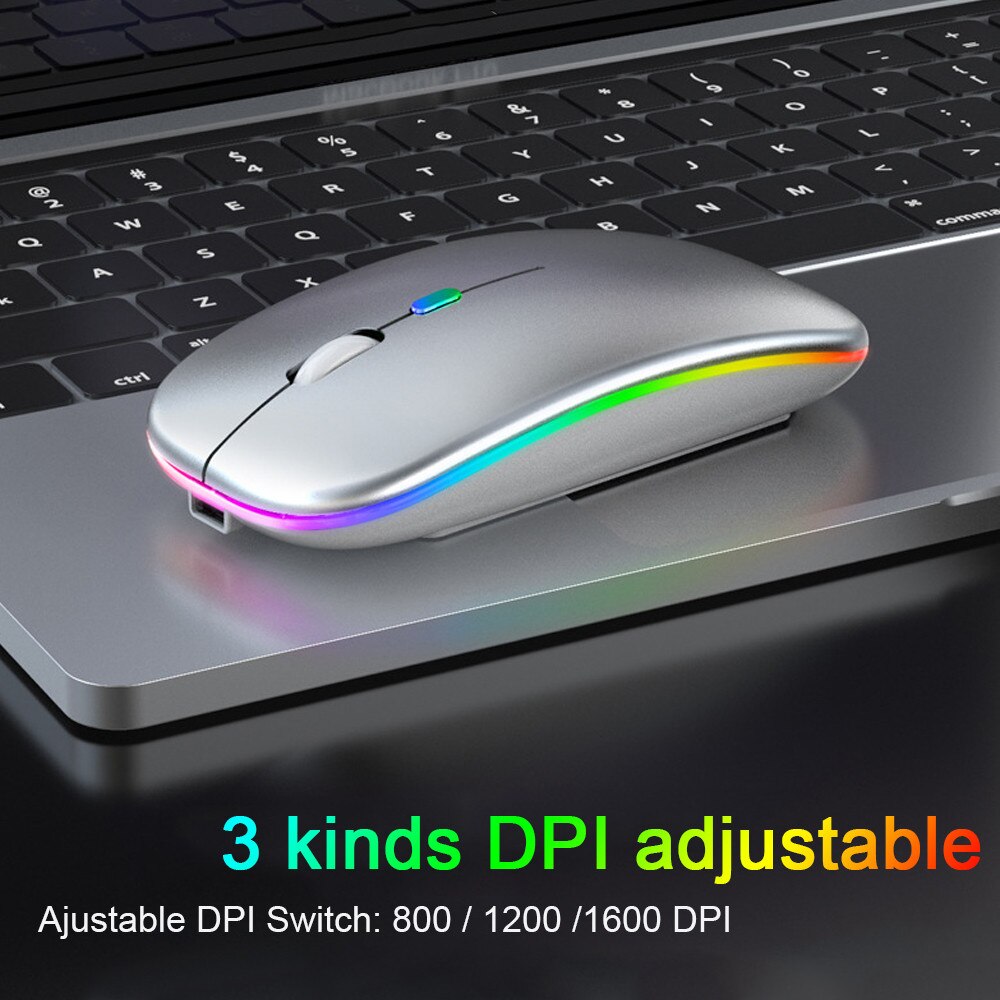 Rechargeable Wireless Mouse Computer Bluetooth Mouse Ergonomic Usb Mouse Silent Mause With Backlight RGB Mice For Laptop PC ipad