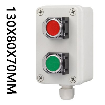 Indoor and outdoor button box Emergency stop start switch Power reset alarm iron door elevator motor Electrical control box: Silver