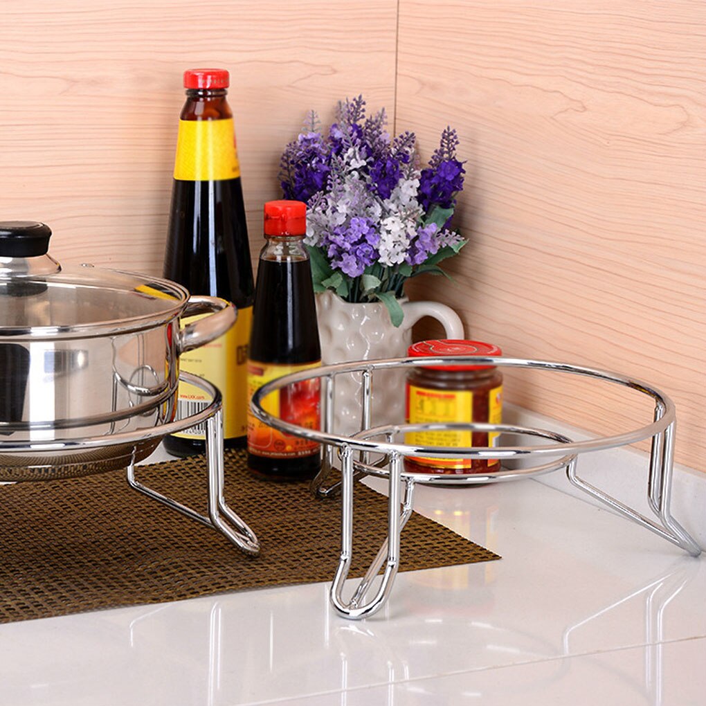 Pot Pan Trivet Kitchen Cooking Stove Stand Solid Stainless Steel Heavy Duty Cool Tool Surface Protectors Rack Cookware Accessory