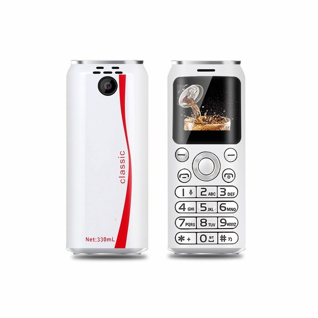 Neueste Tasche Mini praktisch SATREND K8 1,0 zoll Cola bilden Telefone MP3 Bluetooth dialer Anruf Aufzeichnung kleine praktisch: Weiß