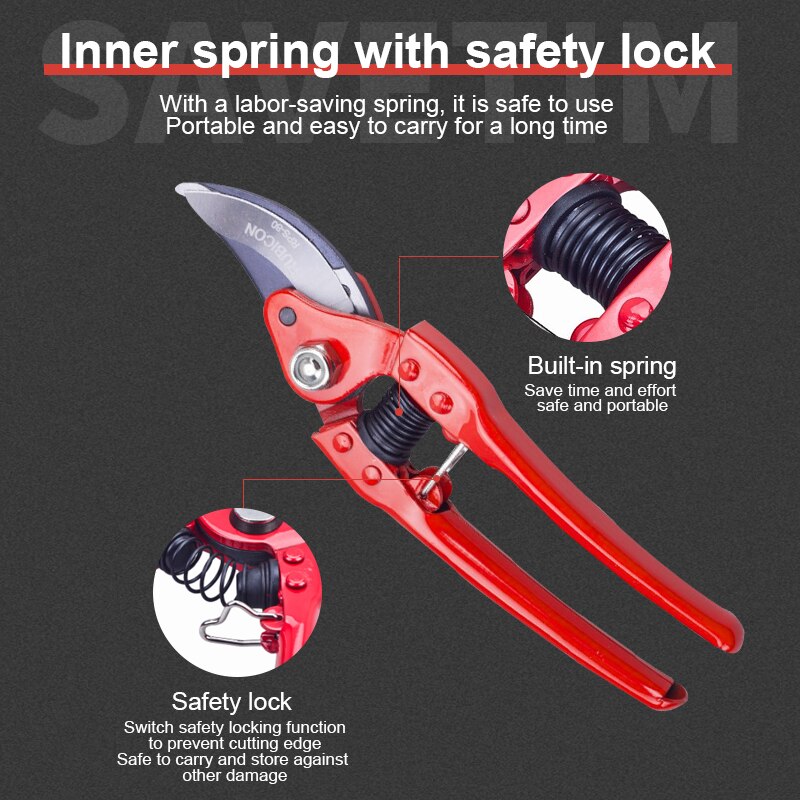 Branch Shears Orchard and Garden Prunner Bonsai Flower Prunning Scissors Carbon Steel Plant Nippers Hand Tools Home Use Cutter