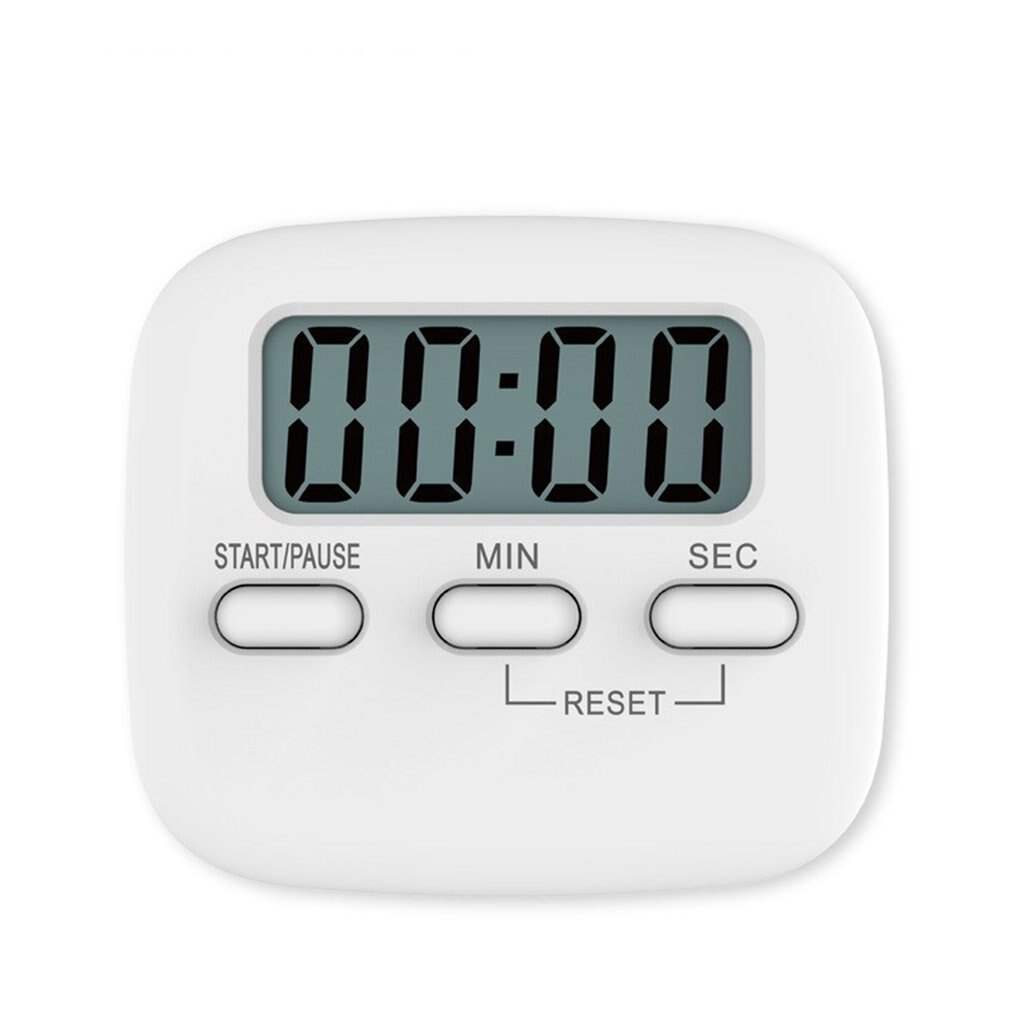 Kitchen Baking Countdown Timer Mini Electronic Timer Reminder Practical Magnetic Countdown Timer Desk Decoration: White 1