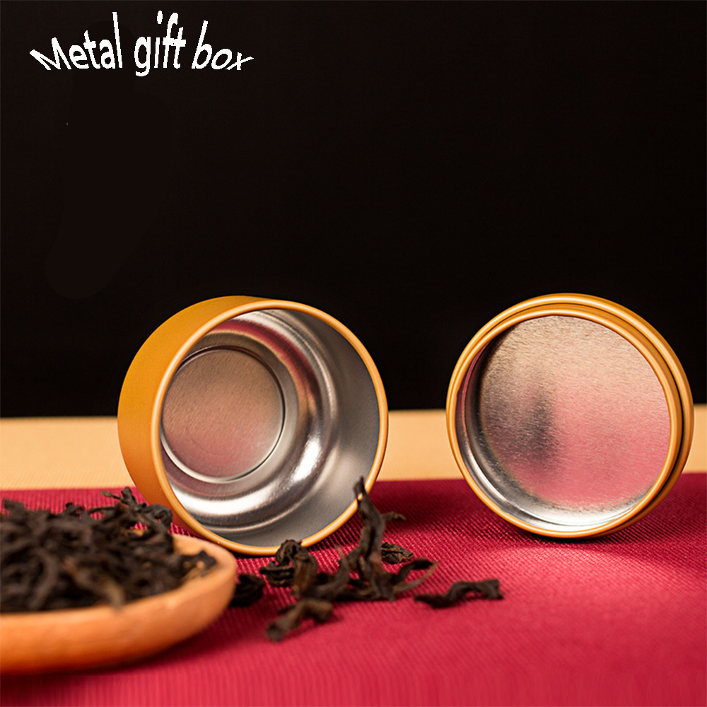 Draagbare mini 10g kleine bubbelafdichting metalen theeblik blik ronde rek kaarsblik keukenbussen snoeppot thee koffie suiker