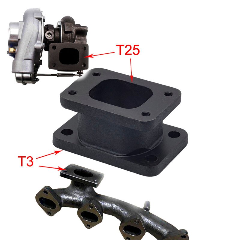 workmanship T3 to T25 flange turbo charger manifold exhaust conversion adapter for welding