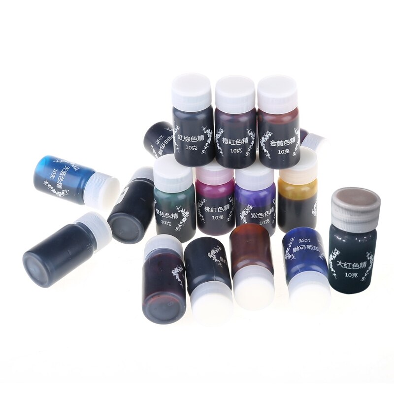 17 Pcs/Set Resin Glue High Concentration Transparent Color Paste Pigment